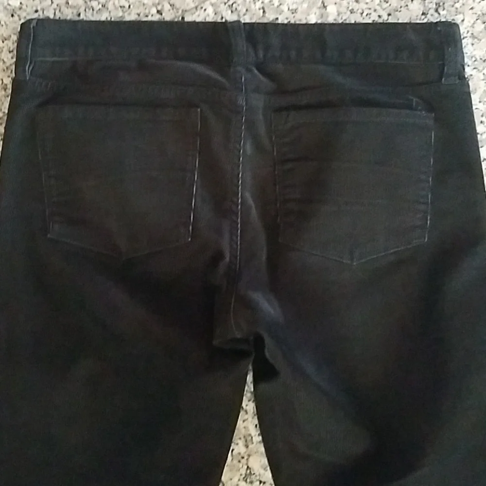 J. CREW BLACK SKINNY  VELVET PANTS SIZE 28